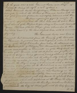 Note relating to Edmund Sexton and Lord Leonard Gray