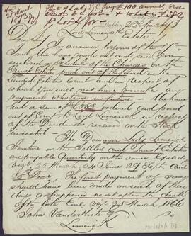 Letter from Barrington & Son relating to testamentary matters