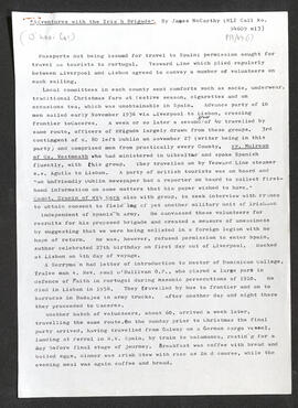 Typescript of notes based on an essay written by James McCarthy