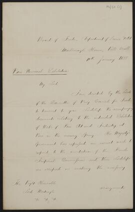 Letters from the Board of Trade relating to the forthcoming Exhibition of Works of Fine Art and Industry at Paris