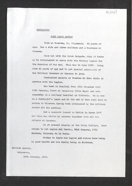 Mainly photocopies of correspondence relating to Irish nationalist volunteer John James Madden