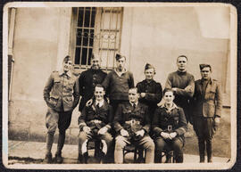 Photograph of officers of the Irish Brigade outside Cáceres barracks