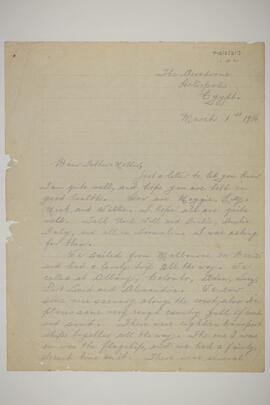 Letter from Thomas Noonan to his parents