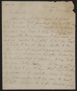 Letter from Thomas Monsell to ‘Sam’