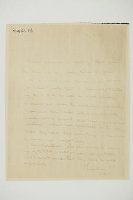 Photocopy of a letter from [Flight Lieutenant] Mackay