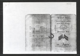 Photocopy of passenger list from the S.S. Aguila