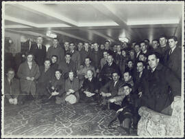 Photograph of volunteers from the Irish Brigade on board a ship