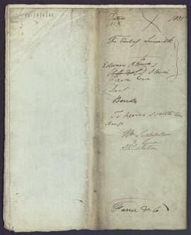 Draft bond for the perusal of A. R. Sidebottom