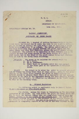 Circular relating to railway demolition