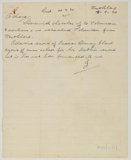 Letter enclosing a list of West Clare Brigade casualties