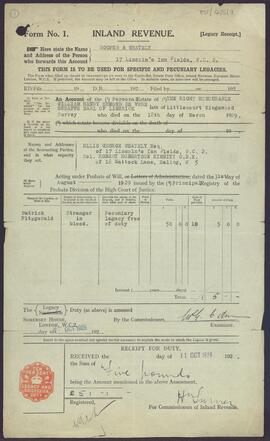 Inland Revenue affidavit and statements concerning estate duties