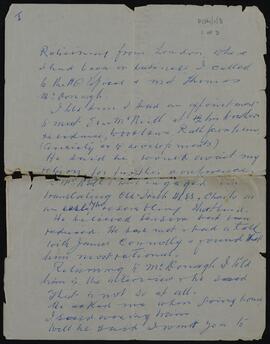 Account of activities in anticipation of the Easter Rising