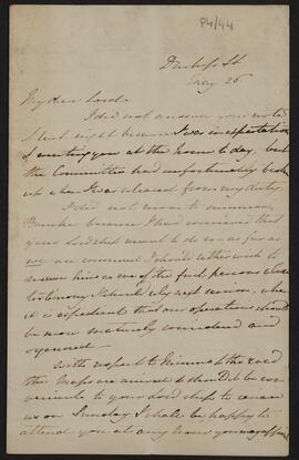 Draft or copy letter relating to Alexander Nimmo