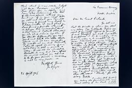 Photocopy of a letter from James Joyce to Grant Richards