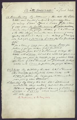 Notes concerning settled estates