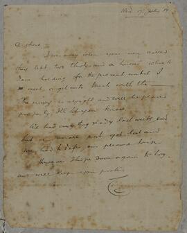 Letter from ‘C’ [?] [to Liam Manahan]