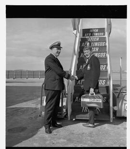 Sean McOwen and son at aircraft