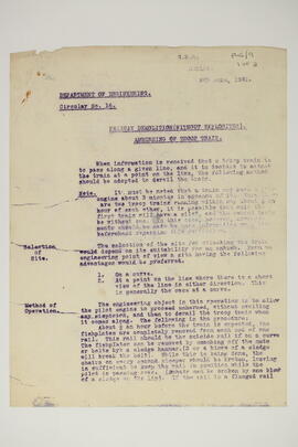 Circular relating to railway demolition