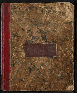 Bound hardback volume of score sheets