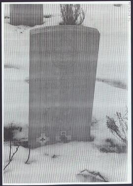 Photocopies of photographs of Captain Pery's headstone