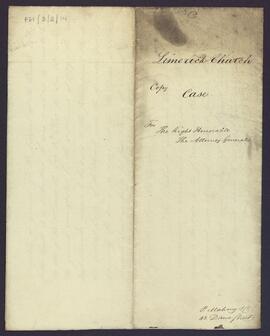 Copy case for the Attorney General concerning the Limerick Church