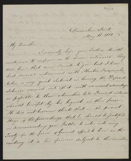 Letter from William Leake relating to unspecified building schemes