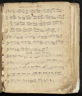 Bound hardback volume of score sheets