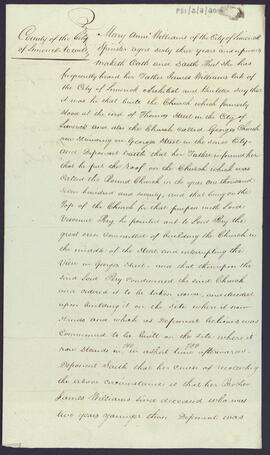 Copy affidavit of Mary Anne Williams