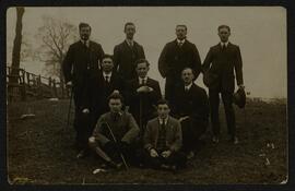 Postcard photograph of top men in the Irish Republican Brotherhood