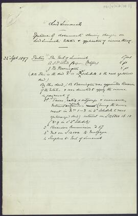 Summaries of documents showing charges on the 4th Earl of Limerick’s estates