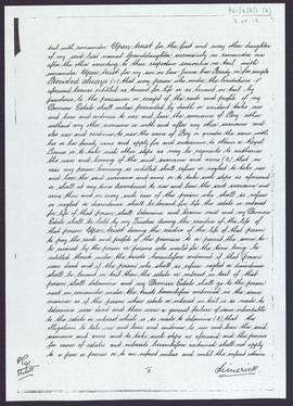 Copy will and codicils of the 4th Earl of Limerick