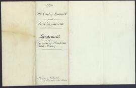 Statement of division of heirloom plate money